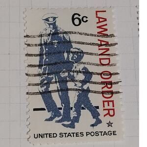 1968 Scott #1343 – 6¢ Law and Order / Police & Youth – Canceled